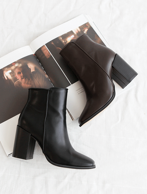square ankle boots -2colors